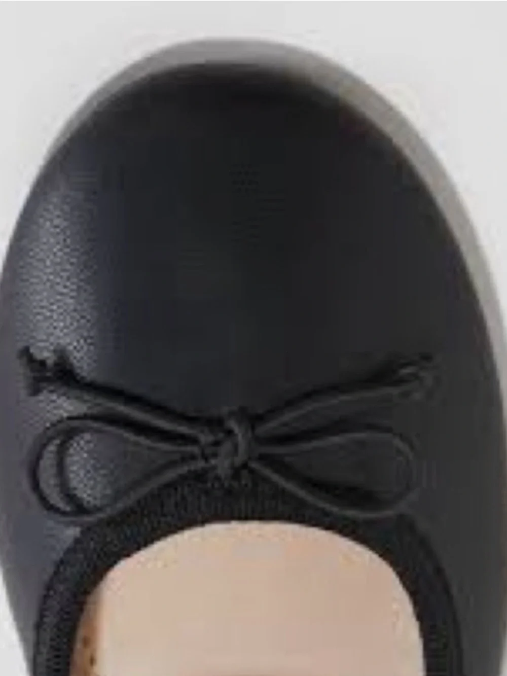 CAT & JACK Diana Girls Black Faux Leather Ballet Flats Kids Dress Shoes